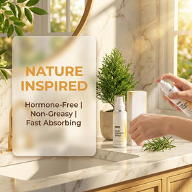 RAIFIN Hair Growth Spray botanical blend highlights nourishing ingredients for scalp health.