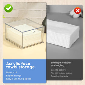 Rainmae bathroom vanity storage box neatly stores towels and small items