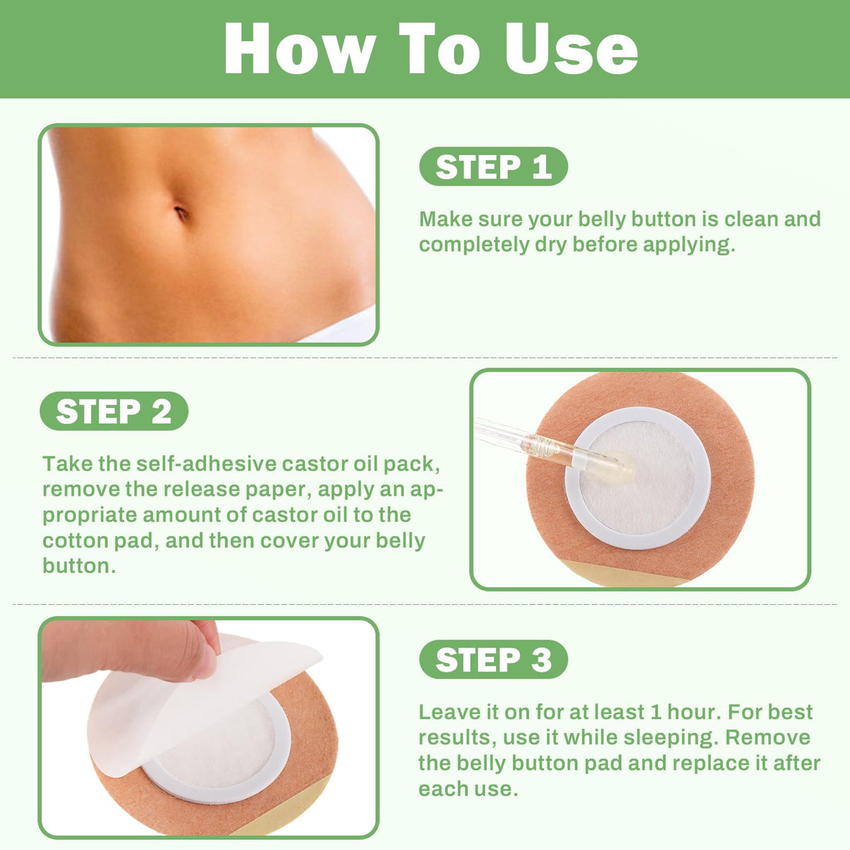 RAJOSEE glass bottle of organic castor oil for clean application.