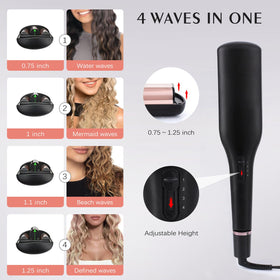 RAKUKOKKU adjustable-depth knob demonstrates customizable wave depths for subtle to bold looks