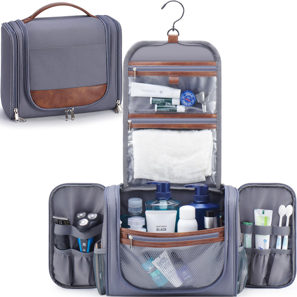 Ralnitote large hanging toiletry bag with hook for easy access on the go