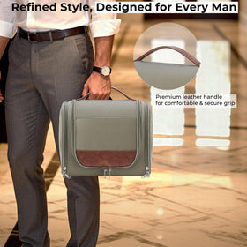 Ralnitote leather-trim handle adds refined detail and comfort.