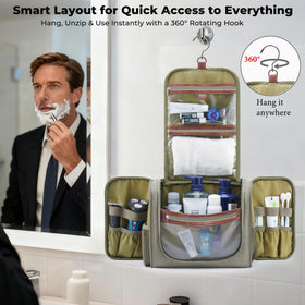 Ralnitote side compartments 180-degree opening for quick access.