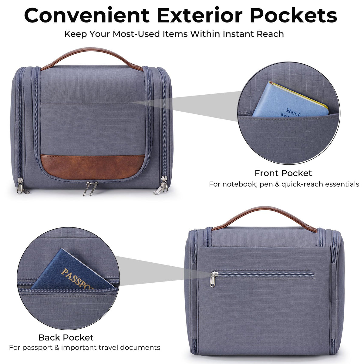 Ralnitote transparent waterproof pockets separate items during travel