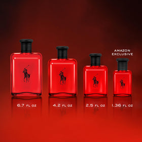 Polo Red glass bottle displays rich color, ideal for display shelf