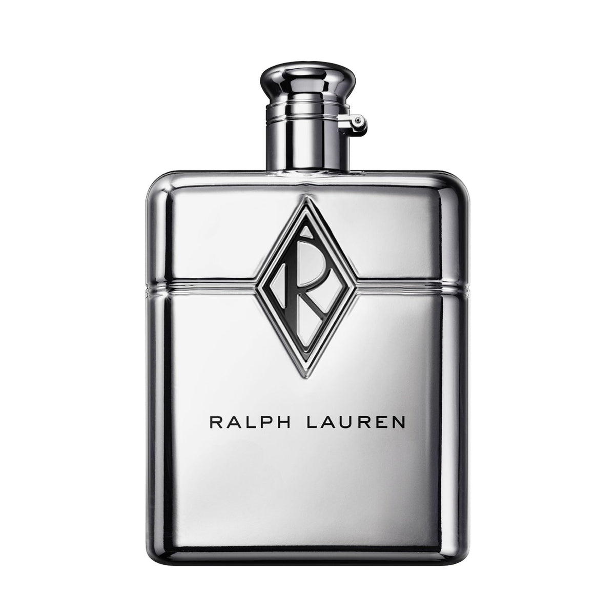 Ralph's Club New York bottle chrome finish highlights bold masculine design for evening wear.