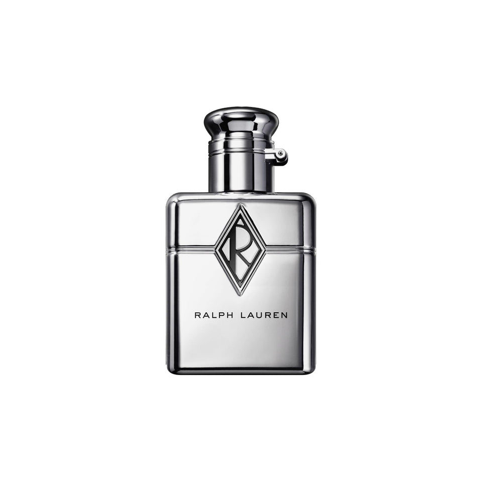Ralph's Club New York bottle front view with chrome finish for a bold evening statement.