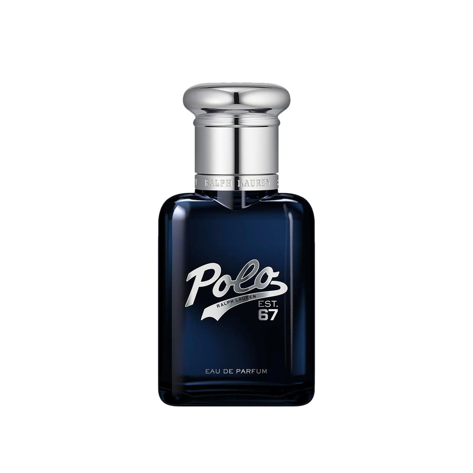 Ralph Lauren Polo 67 bottle front view, bold packaging for modern style enthusiasts.