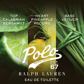Ralph Lauren Polo 67 spray action, easy application for a lasting impression.