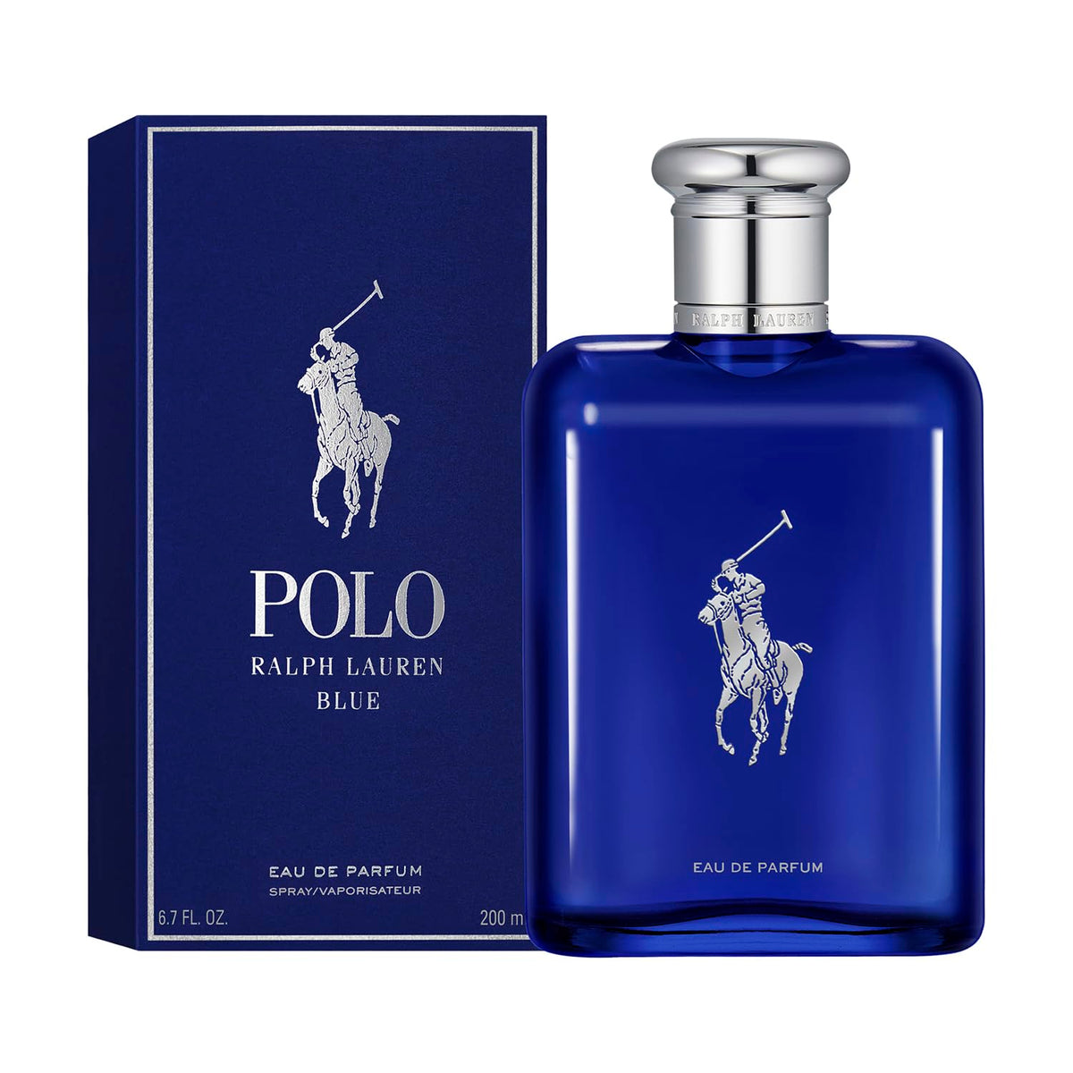 Ralph Lauren Polo Blue spray bottle applied to pulse points for day-long freshness