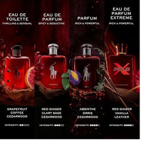 Ralph Lauren Polo Red metallic accents on bottle symbolize modern luxury.