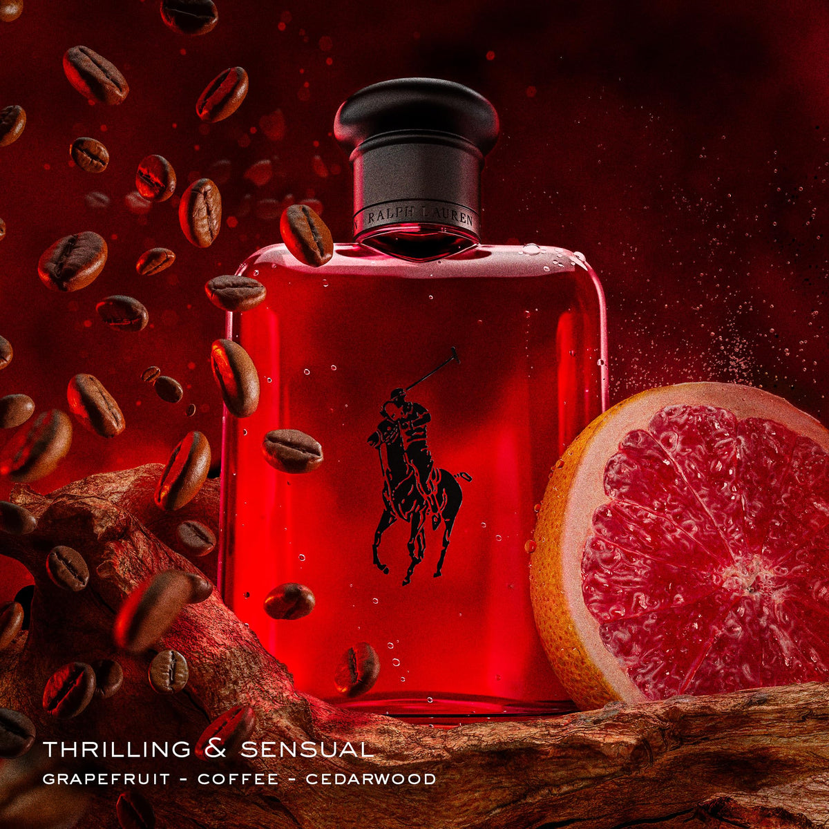 Ralph Lauren Polo Red sparkling grapefruit opens a refreshing daytime vibe.