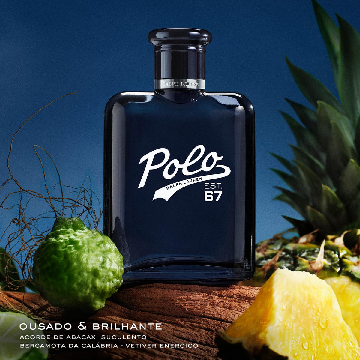 Ralph Lauren Polo 67 bergamot and pineapple notes invite bright energy.