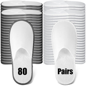 Ramede 80-pair non-slip slippers bulk pack for hotel guests and events.