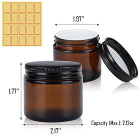 RAMFIYN amber jar interior liner indicates leak-proof storage