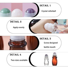 RAMFIYN bottle shows large roller ball with crystal for even liquid flow