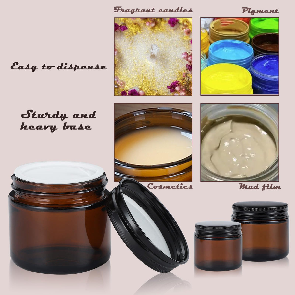 RAMFIYN lotion jar suitable for creams, body butters, and DIY cosmetics.