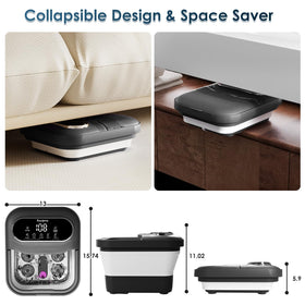 Ranjova Foot Spa collapsible design folds flat for compact storage