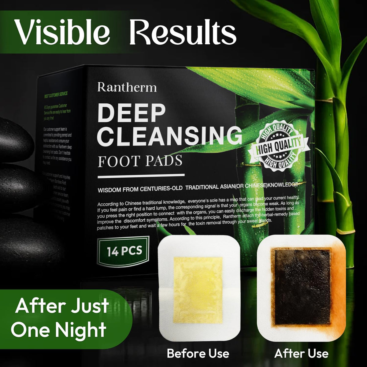 Rantherm Foot Pads in overnight use for refreshed feet in the morning