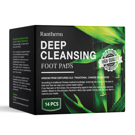Rantherm Foot Pads packaging with 14-pack box for easy nightly use