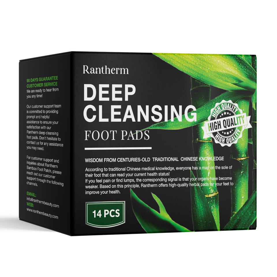 Rantherm Foot Pads packaging with 14-pack box for easy nightly use