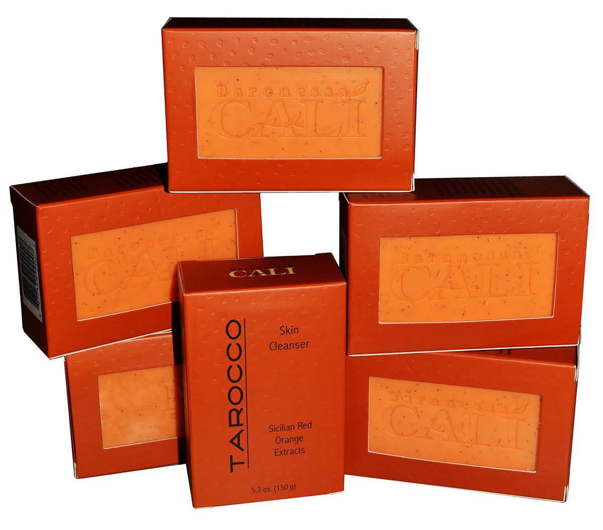 RAPSI Baronessa Cali Tarocco Deep Moisturizing Cleanser bottle with Sicilian Red Orange Extracts for exfoliation