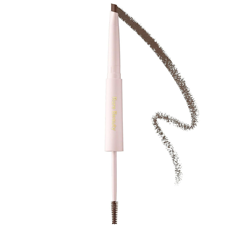 Rare Beauty Brow Harmony Pencil in Cool Brown provides precise, natural-looking definition.