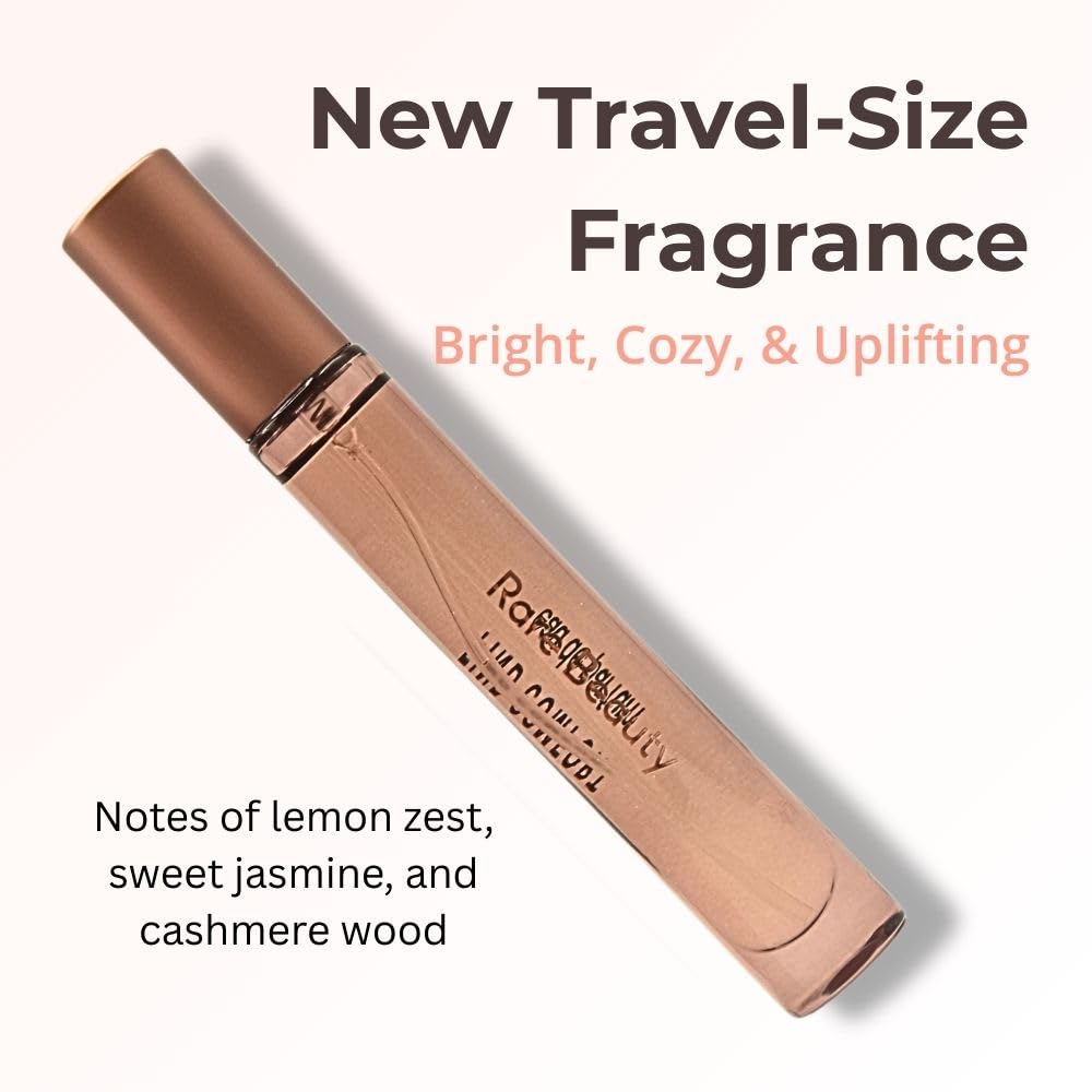 Rare Beauty Find Comfort lotion with sodium hyaluronate for hydrated skin.