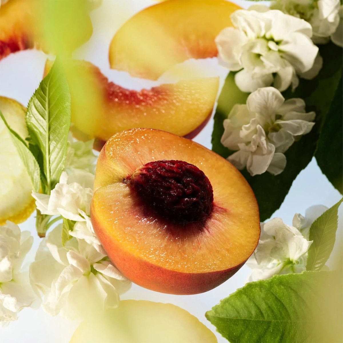 Rare Beauty Find Comfort peach-nectar notes with sandalwood base for mood-boosting aroma