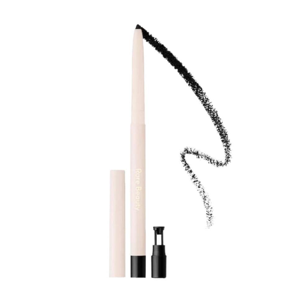 Rare Beauty Perfect Strokes gel eyeliner True Black, smooth glide for precise waterline definition