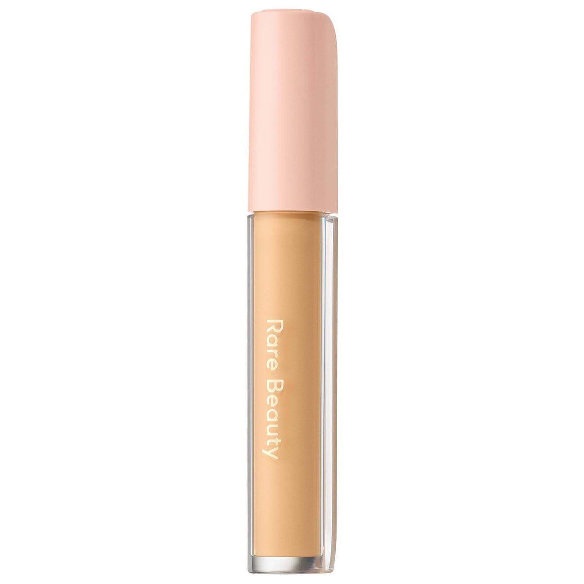 Rare Beauty Under Eye Brightener Cream bottle in medium shade for brightening and hydration.