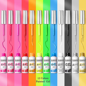 RARJSM Line Art Gel with on-cap brush enables precise detailing for intricate nail designs.