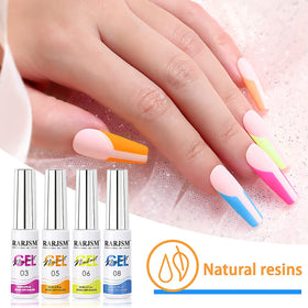 RARJSM Nail art designs created with the kit illustrate detailed patterns and color play.