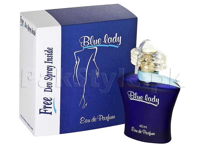 Middle notes peach and jasmine highlight the heart of Rasasi Blue Lady