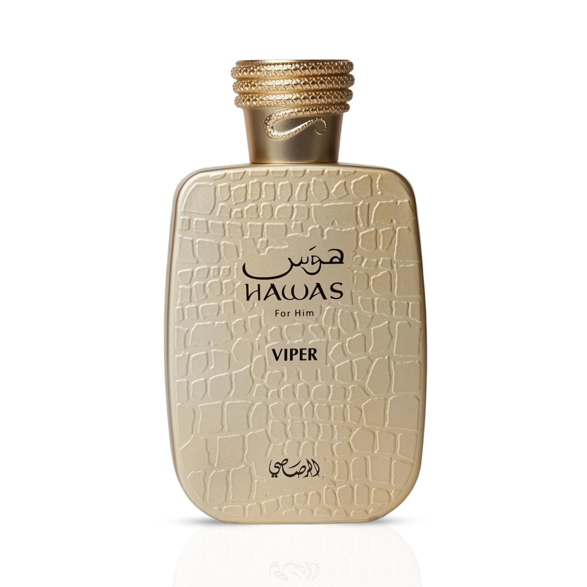 RASASI Hawas Viper embossed label on the bottle reinforces brand presence.