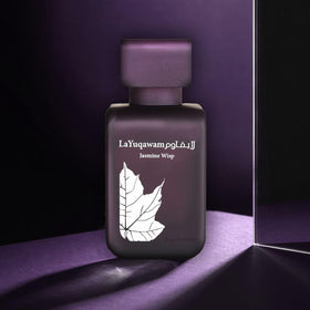 RASASI La Yuqawam Jasmine Wisp lifestyle shot, versatile fragrance for special occasions.