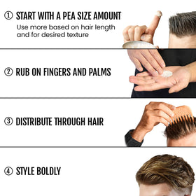 Styling setup with Rascal Deluxe Pomade #3 for flexible hair shaping across textures.