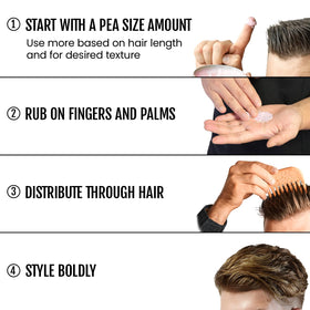 Rascal Pomade finish on styled hair with natural matte shine
