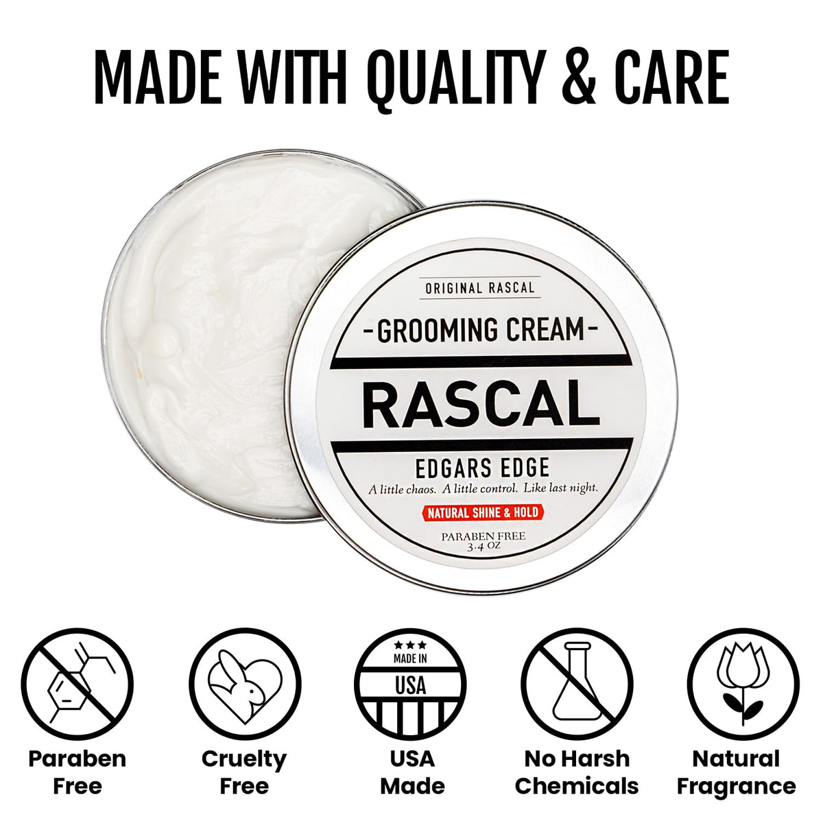 Rascal Original Edgar's Edge packaging box communicates quality and care.