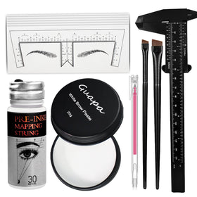 Rasmet microblading brow mapping kit setup for precise guidelines