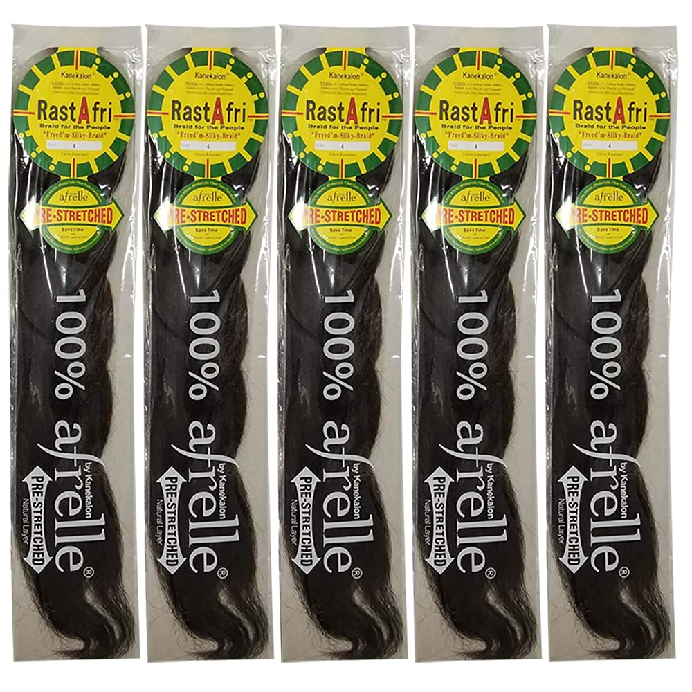 RastAfri pre-stretched silky braiding hair 5-pack ready for quick protective styles