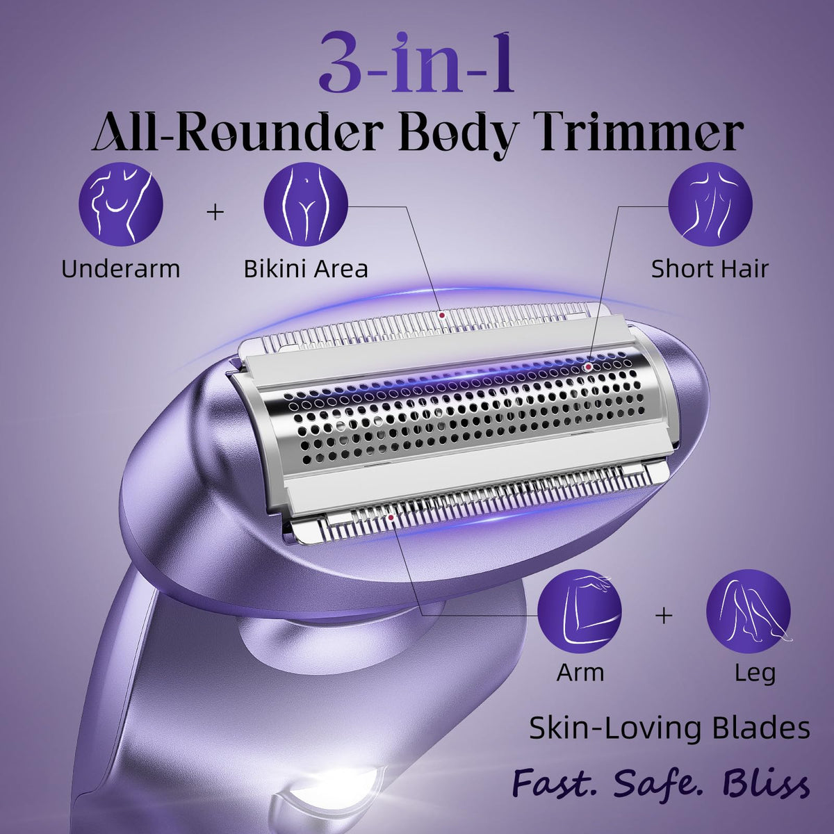 Rategist hypoallergenic blades closeup highlights gentle, irritation-free shaving.