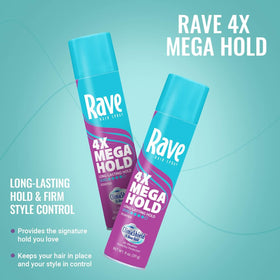 Rave 4X can in hand emphasizes easy, on-the-go humidity defense.