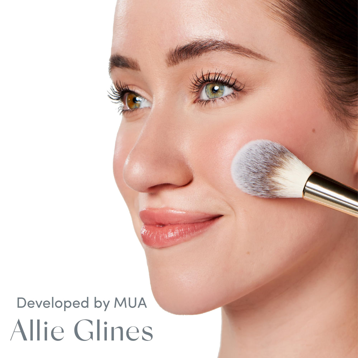 Ravie Beauty blush brush diffused blush application on cheek