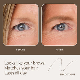 Ravie Beauty Easy Everyday Brow Pencil spoolie blends for natural finish.