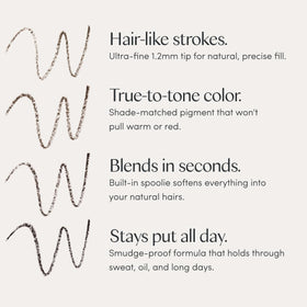 Ravie Beauty Easy Everyday Brow Pencil swatch shows smooth color.