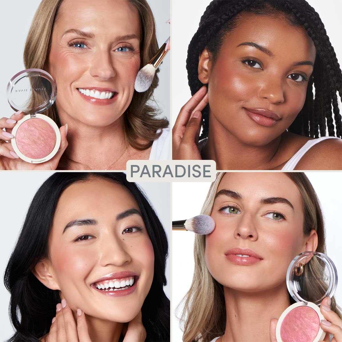 Ravie Beauty Endless Diffusion Baked Blush Paradise creamy-to-powder finish on skin for lasting color