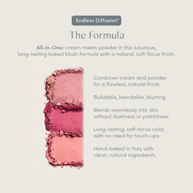 Ravie Beauty Endless Diffusion Baked Blush Paradise duo-toned melange on cheek for seamless blend