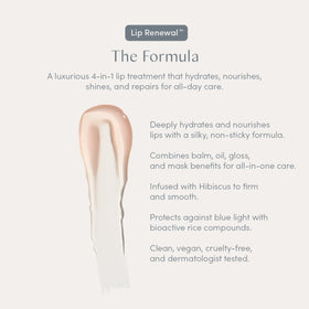 Ravie Beauty Lip Renewal gloss-like finish enhances natural lip shine.