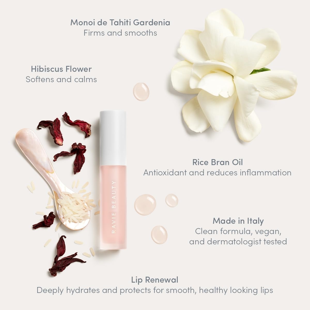 Ravie Beauty Lip Renewal applied overnight nourishes lips by morning.